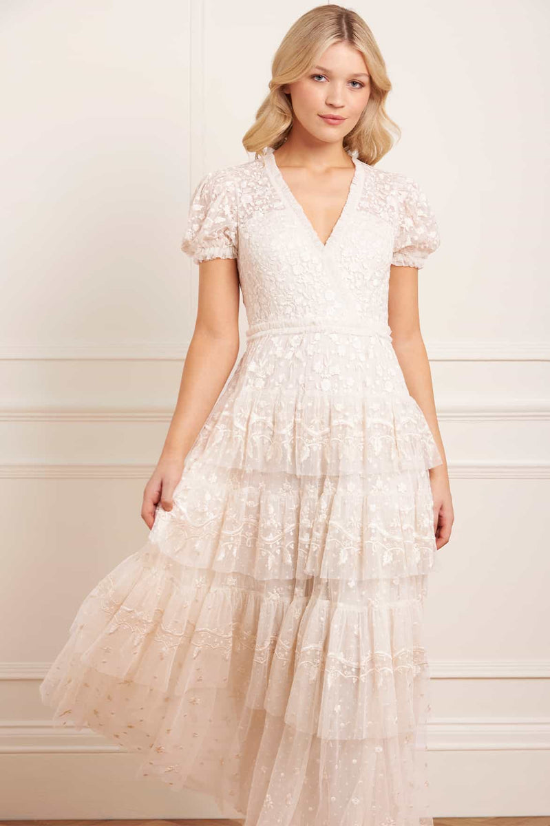 Corset Lace Dress – Elie Tahari etoll. Layered lace dress