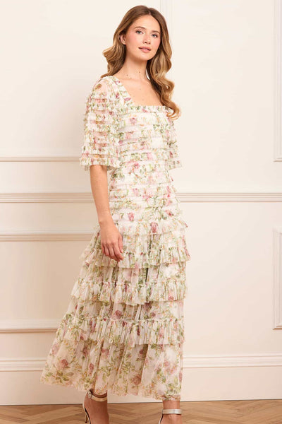 Colette's Rose Short Sleeve Ankle Gown