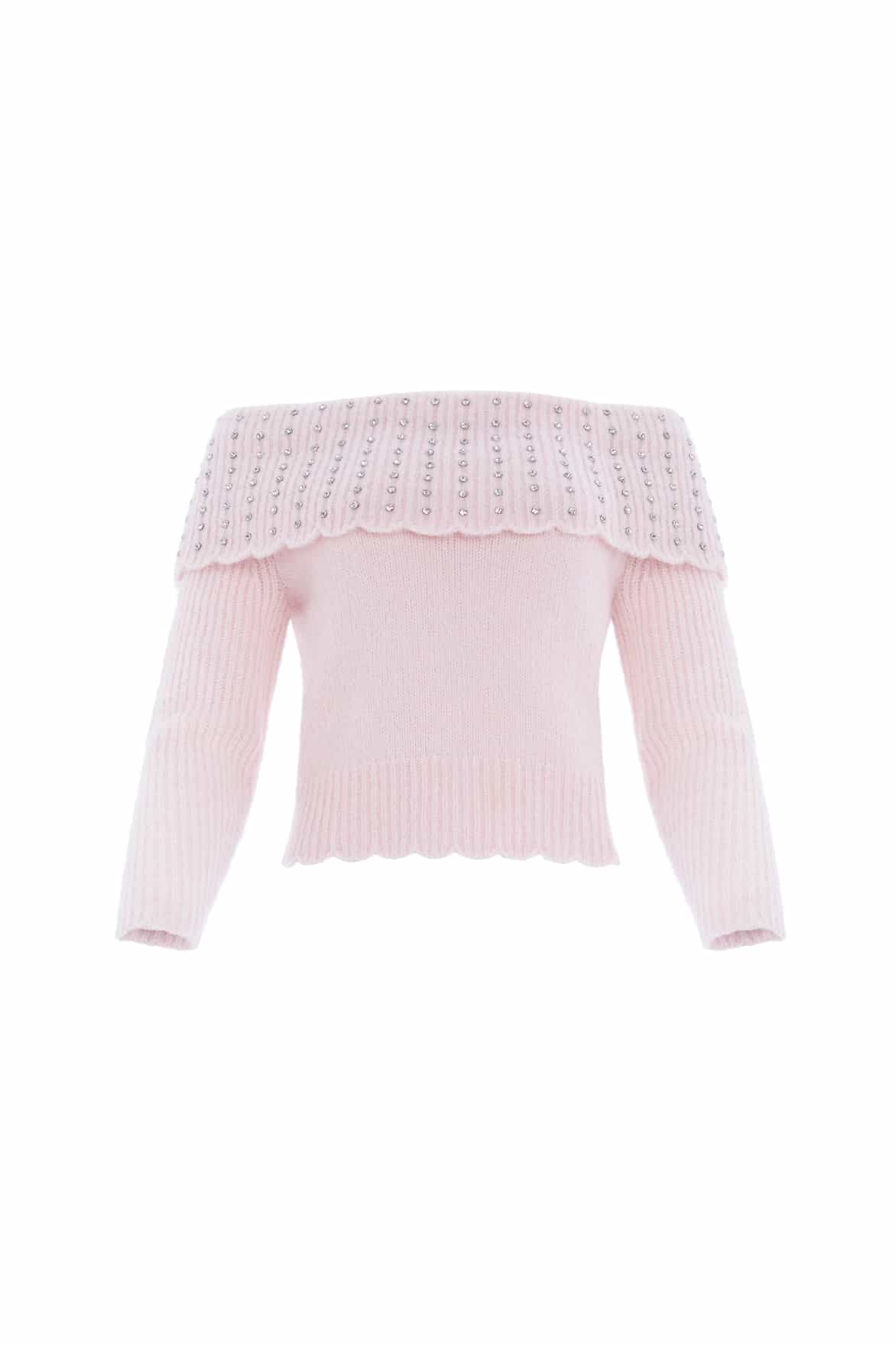 Embellished Bardot Jumper