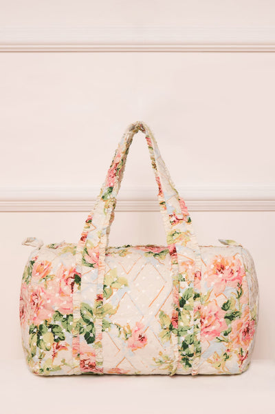 Harlequin Rose Quilted Shoulder Bag