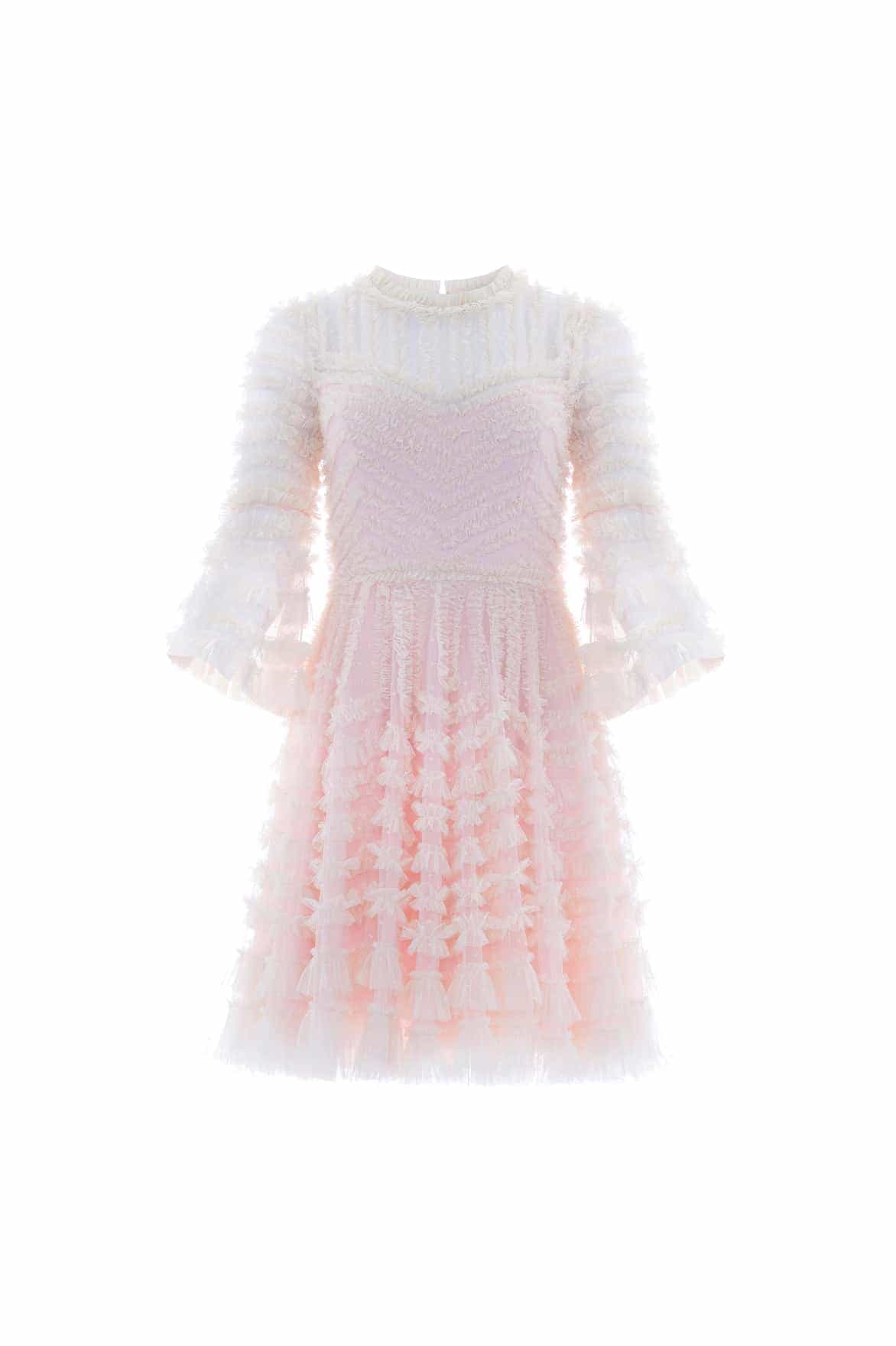 La Vie En Rose Round Neck Mini Dress – Pink | Needle & Thread
