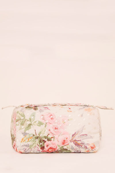 Paradise Garden Medium Quilted Makeup Bag
