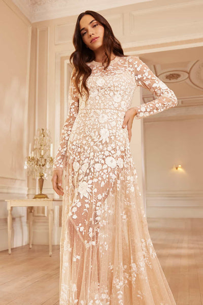 Rosa Sheer Ankle Gown