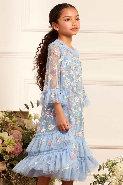 Sequin Bloom Kids Dress