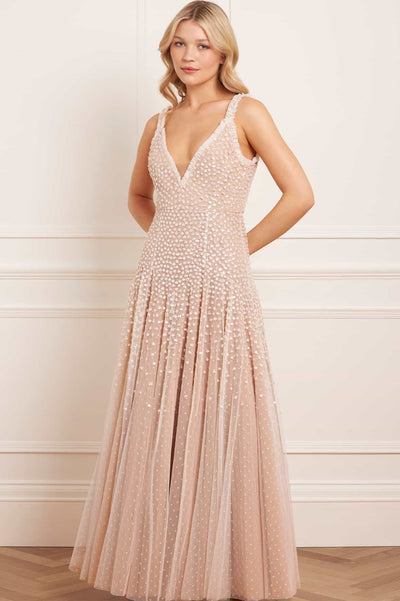 Sequin Cascade Cami Plunge Gown