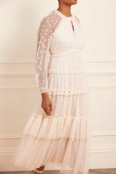 Sequin Kisses Ankle Gown