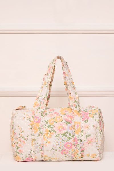 Sunrise Bloom Quilted Shoulder Bag