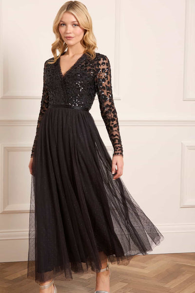 Tempest V-Neck Bodice Ankle Gown