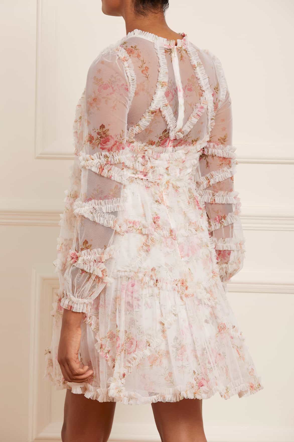 Trailing Blooms Ruffle Mini Dress – Multi | Needle & Thread