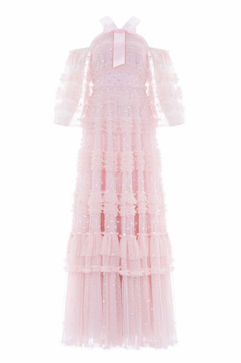 Vivian Off Shoulder Gown – Pink | Needle & Thread