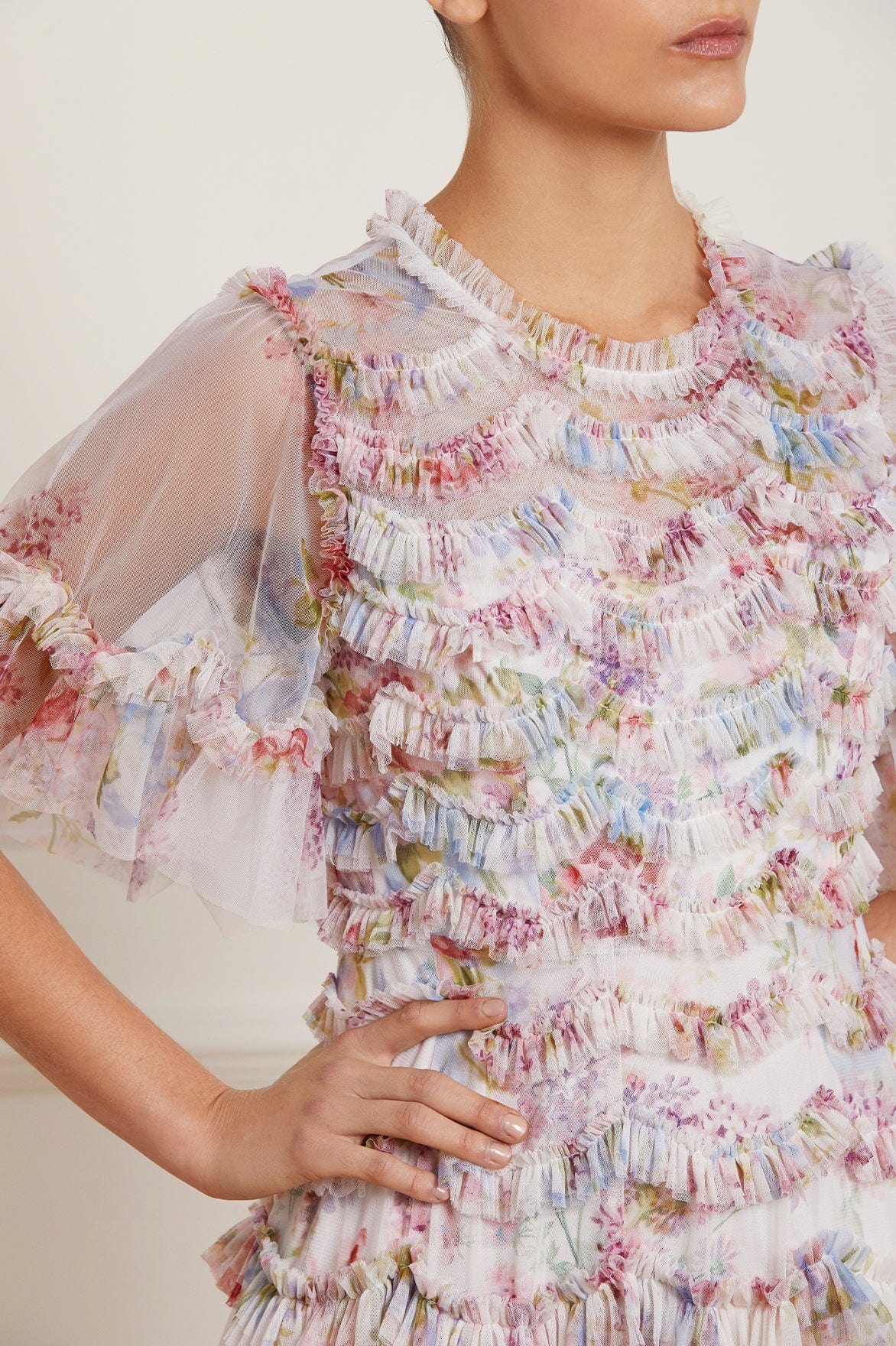 Floral Wonder Ruffle Gown – Multi | Needle & Thread